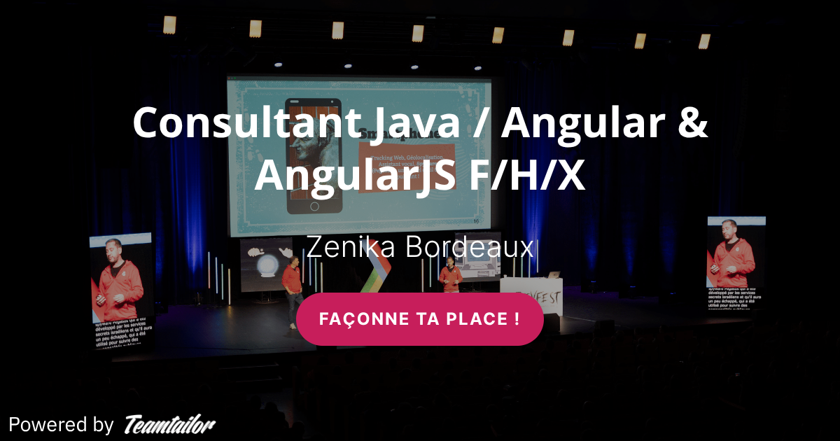 Consultant Java / Angular & AngularJS F/H/X - Zenika