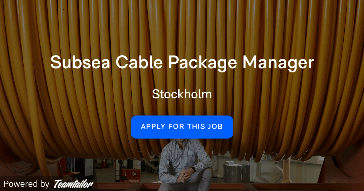 Corpower Subsea Cable Package Manager - CorPower Ocean
