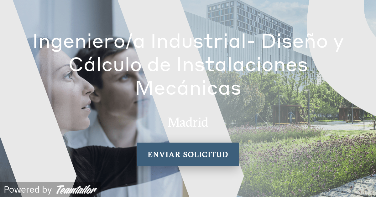 Ingeniero/a Industrial Diseño y Cálculo de Instalaciones Mecánicas