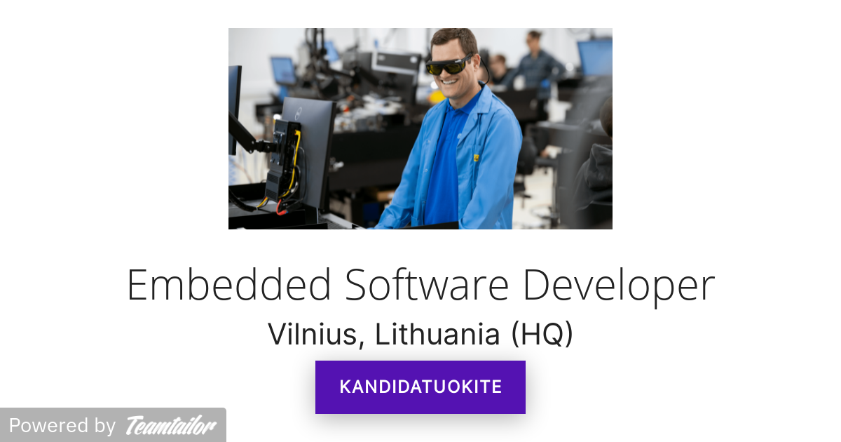 Embedded Software Developer - Light Conversion