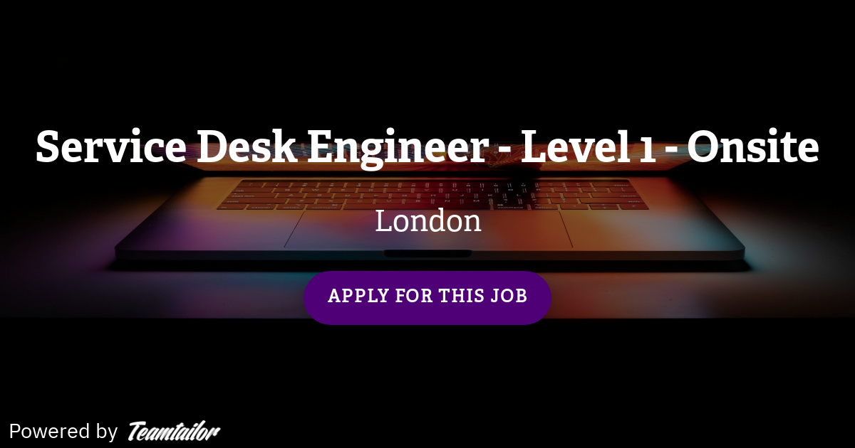 Service Desk Engineer Level 1 Onsite Mirus IT