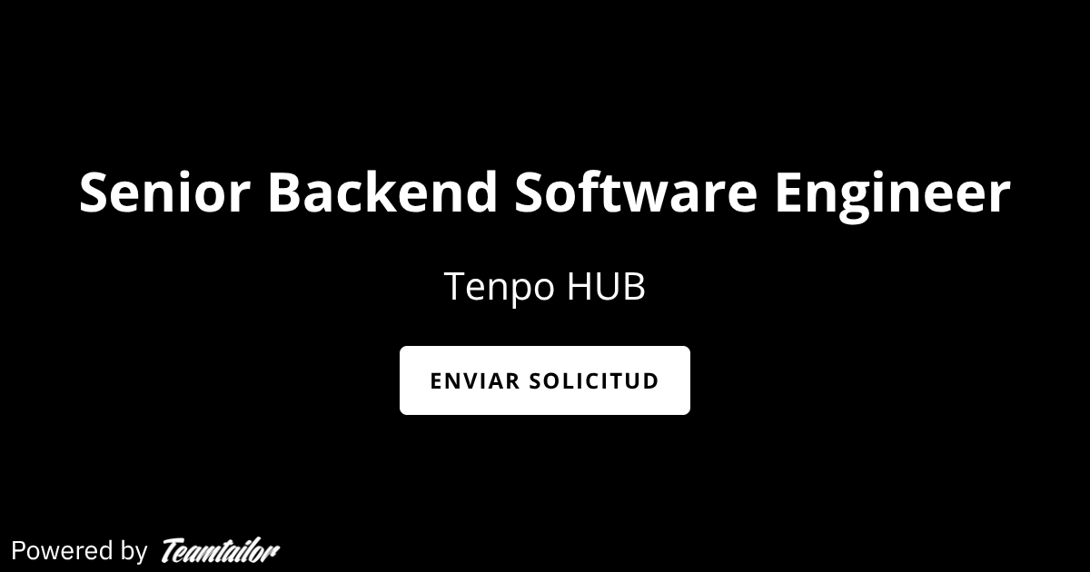 Senior Backend Software Engineer - Tenpo
