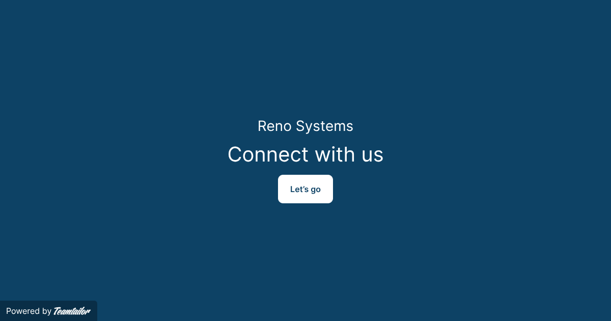 System Reno Project Reno Systems – Connect