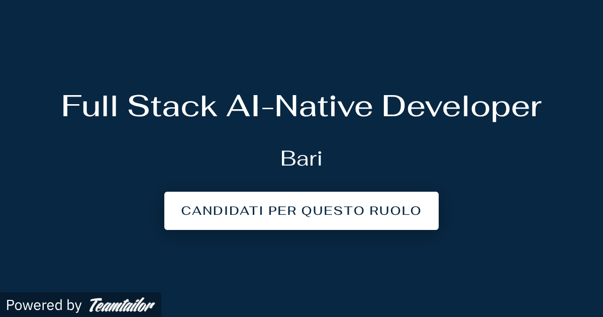 Full Stack AI-Native Developer - Sidea Group