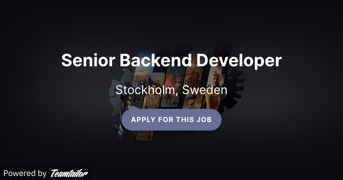 Senior Backend Developer - Paradox Interactive