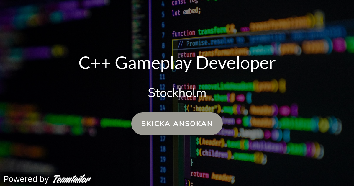 C++ Gameplay Developer - Tavana IT