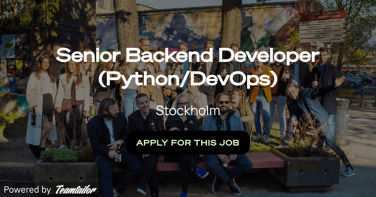 Senior Backend Developer (Python/DevOps) - VNTRS