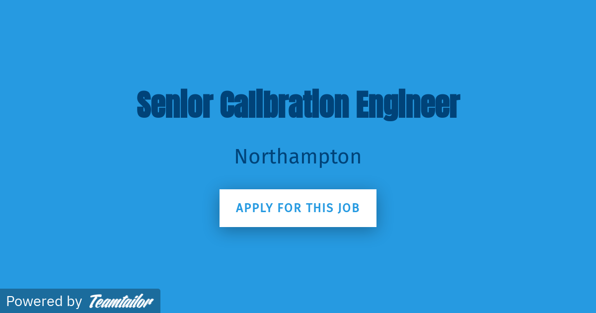 Senior Calibration Engineer Cosworth