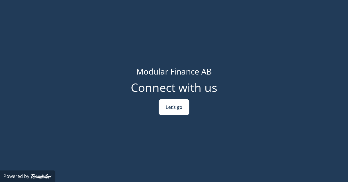 Modular Finance AB – Connect