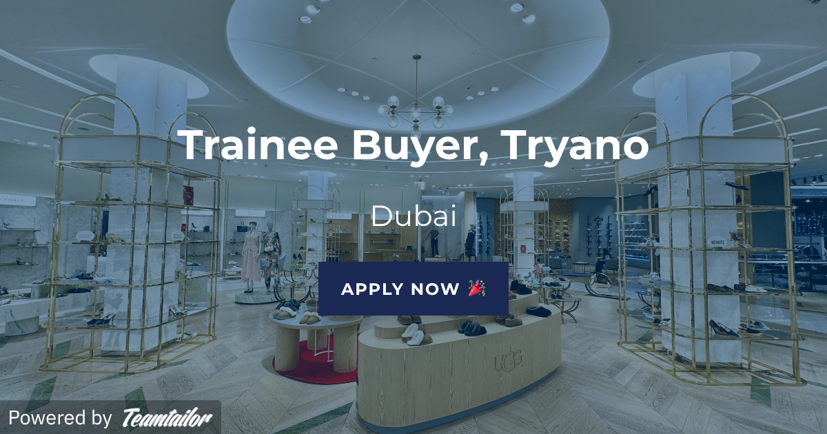 Fashion buying trainee reviewing pricing and assortment data in Dubai