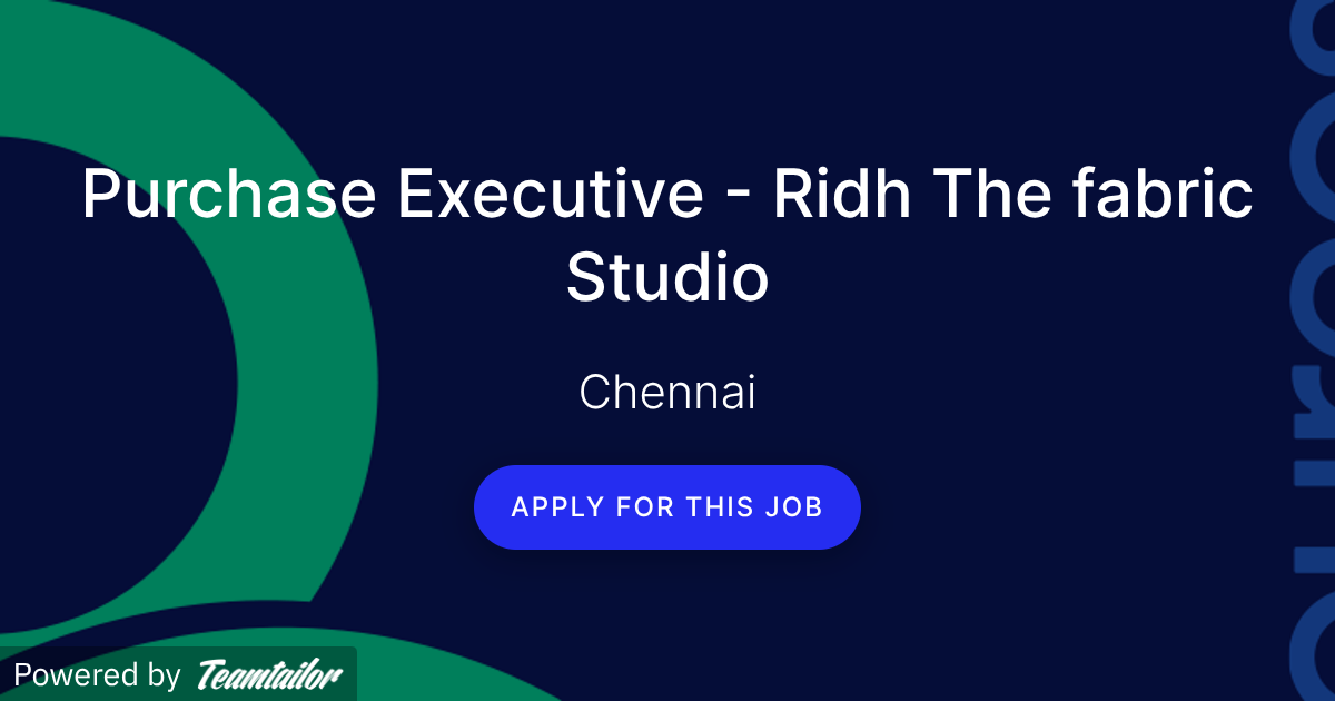 Ridh Purchase Executive - Ridh The fabric Studio - Qureos Inc