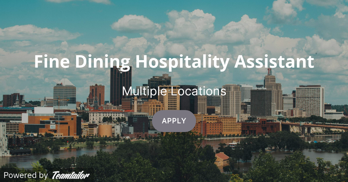 Fine Dining Hospitality Assistant - Hospitality2day
