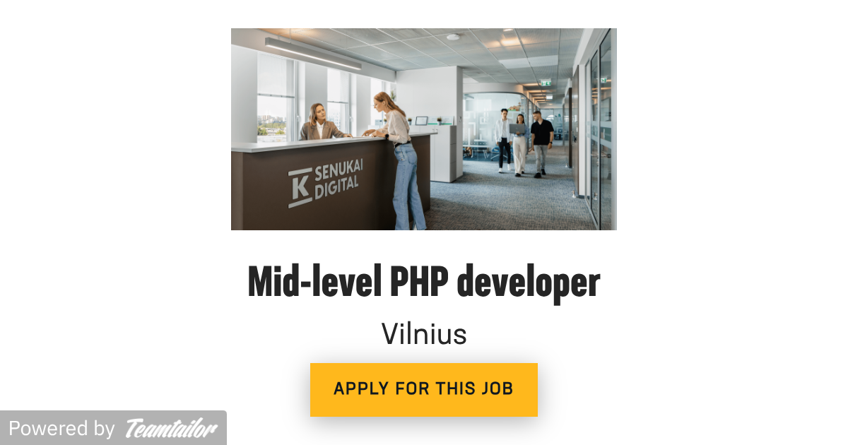 Mid-level PHP developer - Kesko Senukai Digital