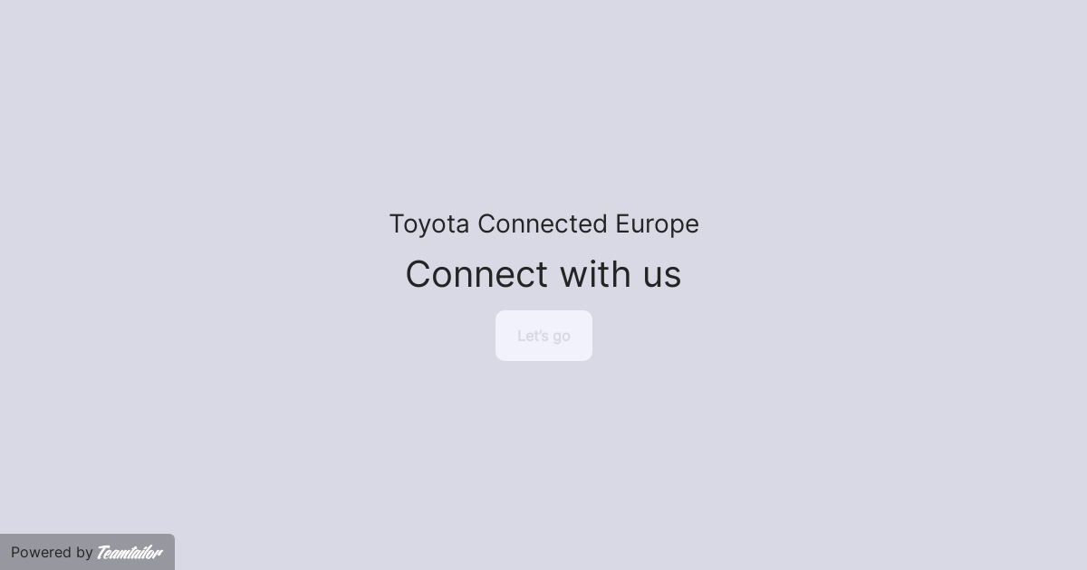 Toyota Connected Europe – Connect