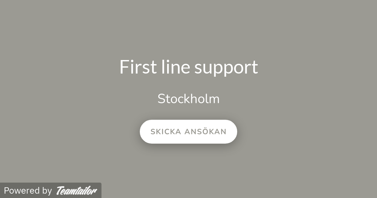 First line support - Tavana IT
