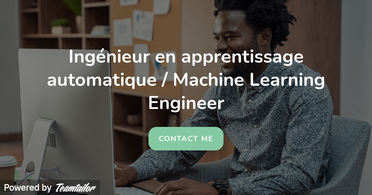 Ingénieur en apprentissage automatique / Machine Learning Engineer ...