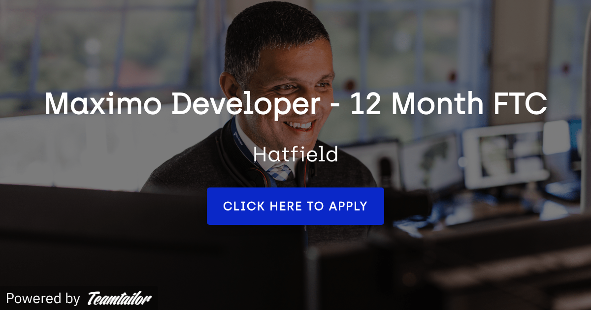 Maximo Specialist - 12 Month FTC - Affinity Water