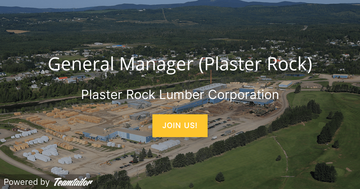 General Manager (Plaster Rock) Groupe Lebel