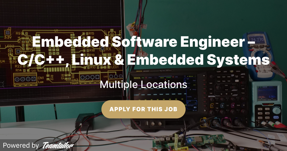Embedded Software Engineer – C/C++, Linux & Embedded Systems - Multiply ...