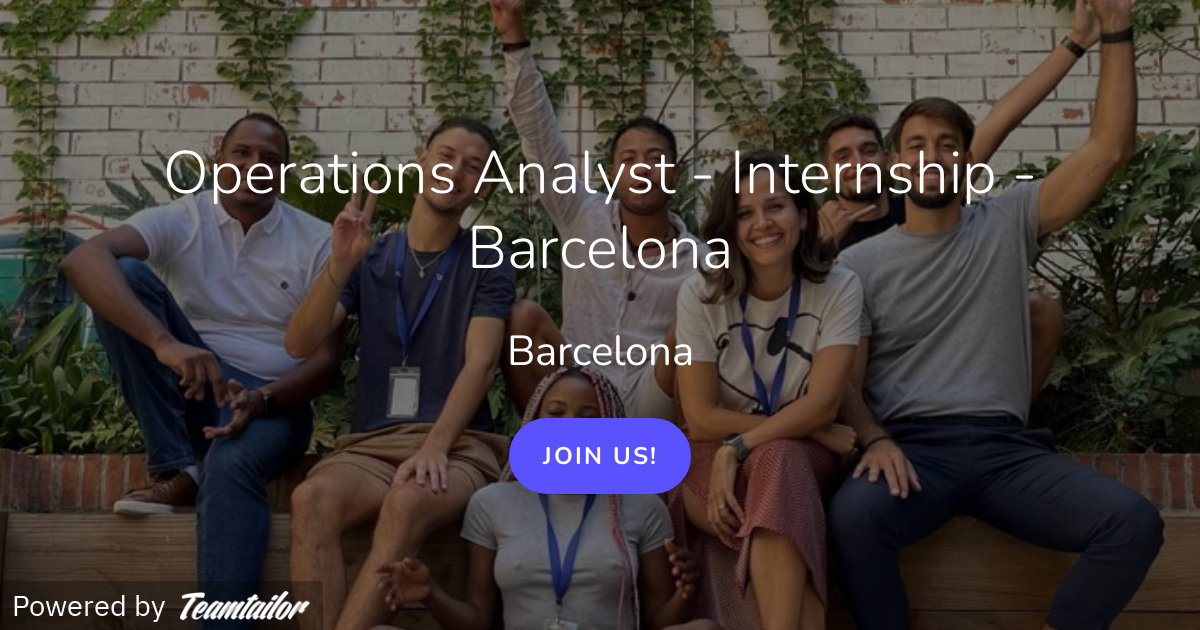 Operations Analyst Internship Barcelona papernest