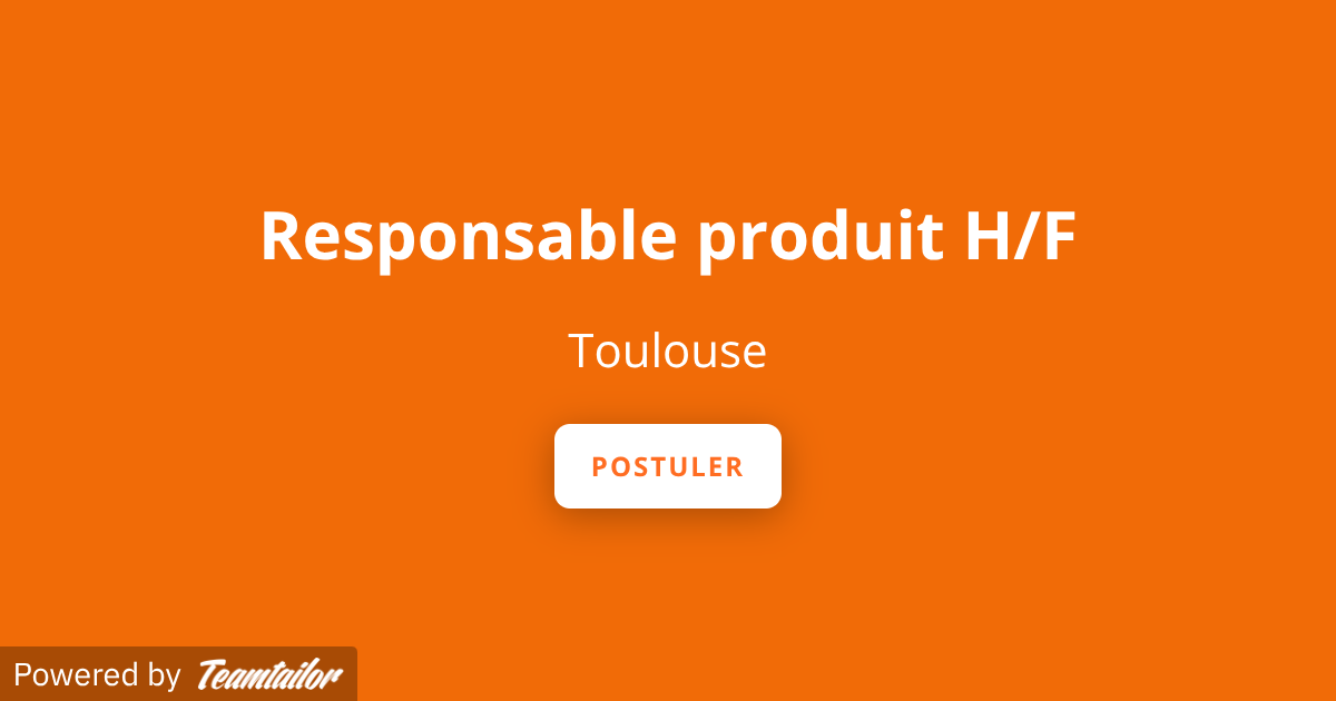 Responsable produit H/F - Delair