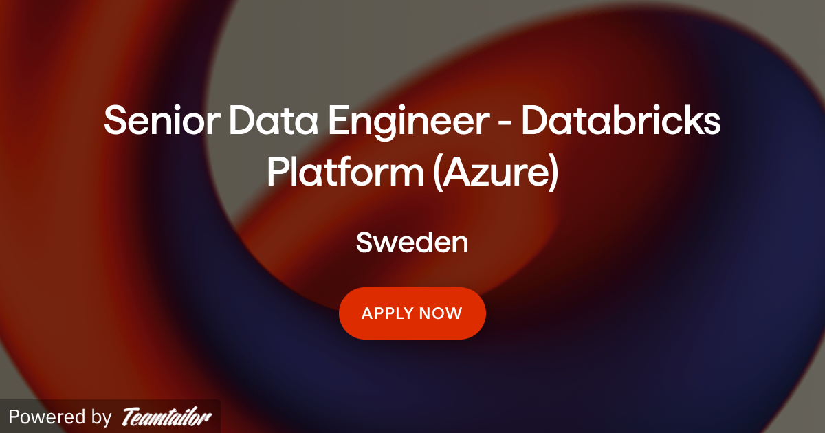 Senior Data Engineer - Databricks Platform (Azure) - Avenga