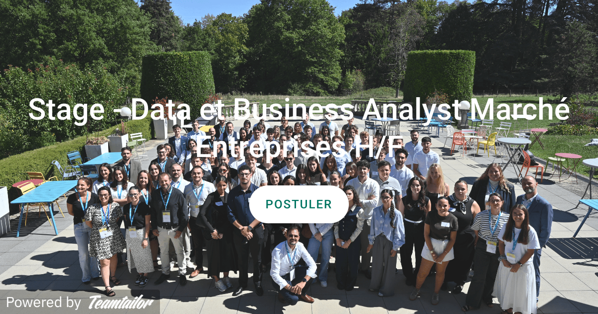 Stage - Data et Business Analyst Marché Entreprises H/F - Crédit ...