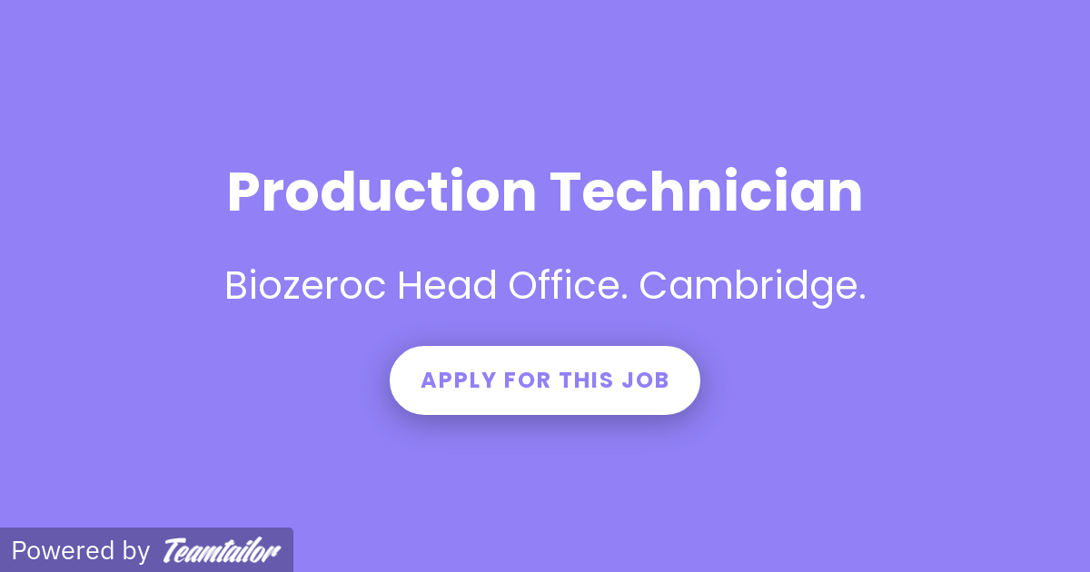 Production Technician - Biozeroc