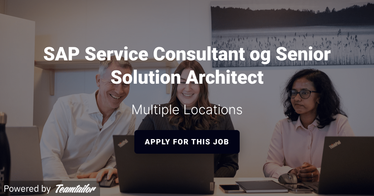 SAP Service Consultant og Senior Solution Architect - Pearl Group