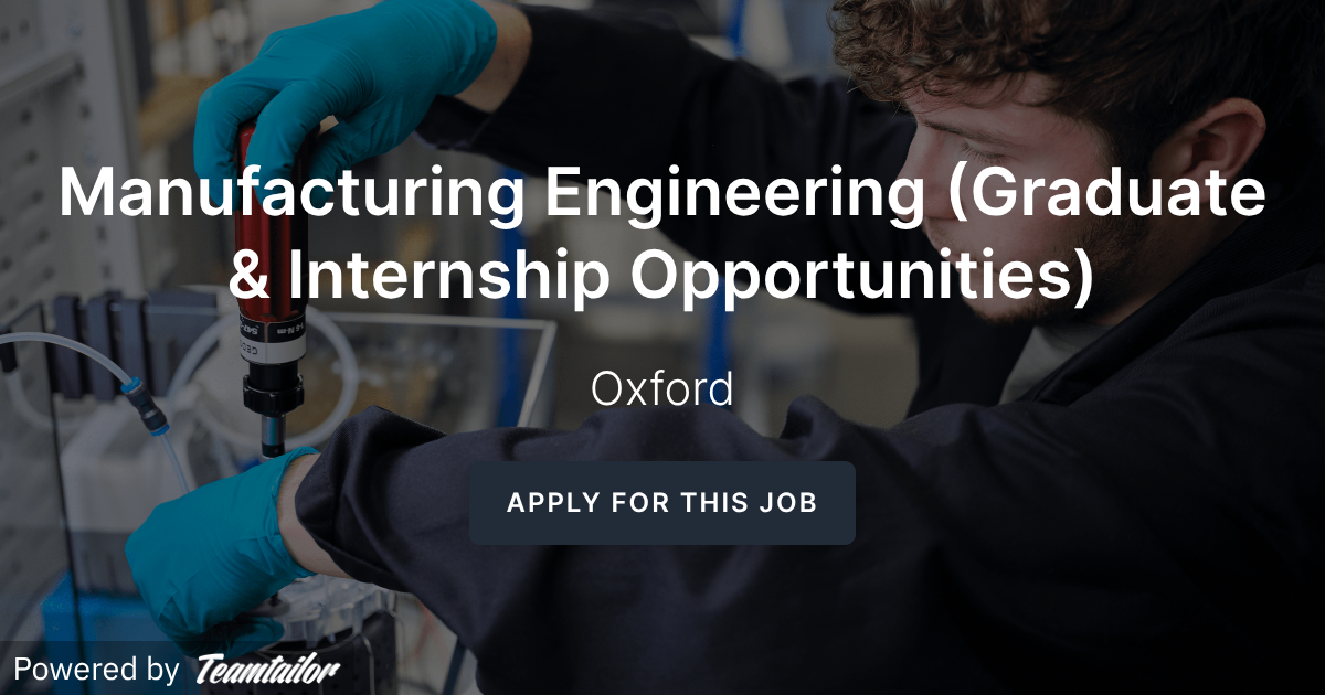 Manufacturing Engineering (Graduate & Internship Opportunities) - Alloyed
