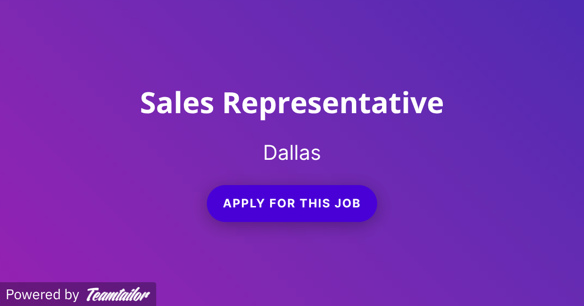 Sales Representative - Roadway Moving
