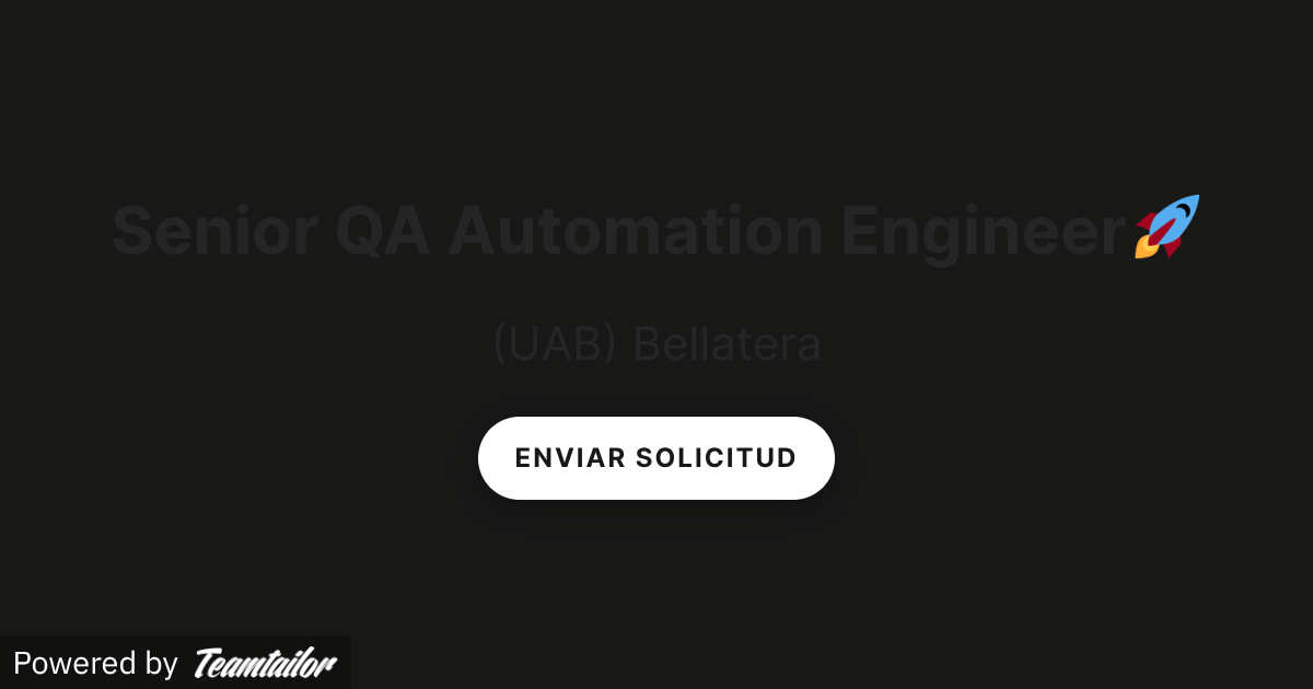 Senior QA Automation Engineer🚀 - Davantis