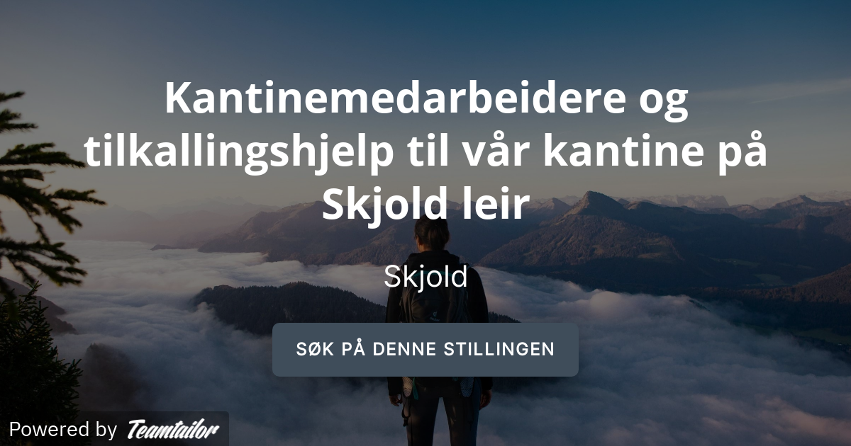 Kantinemedarbeidere og tilkallingshjelp til vår kantine på Skjold leir