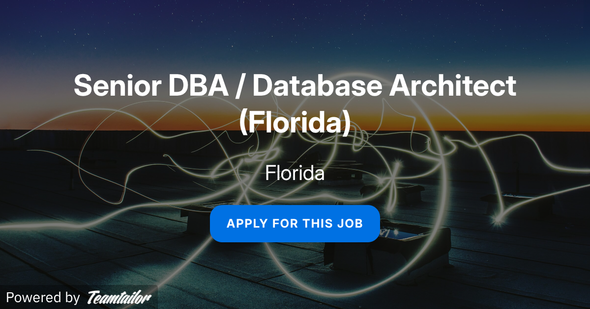Senior DBA / Database Architect (Florida) - Lateral Group