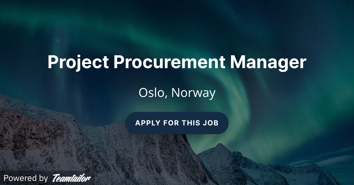 Purchasing Project Management Project Procurement Manager - atNorth