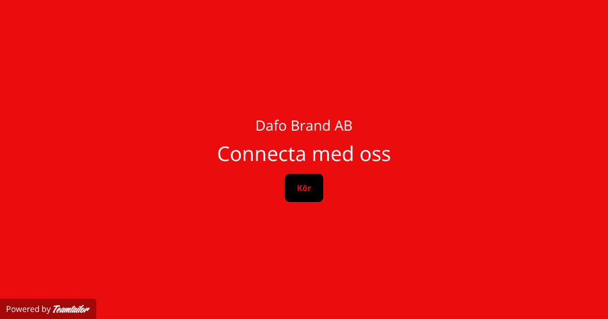 Dafo Brand AB – Connect