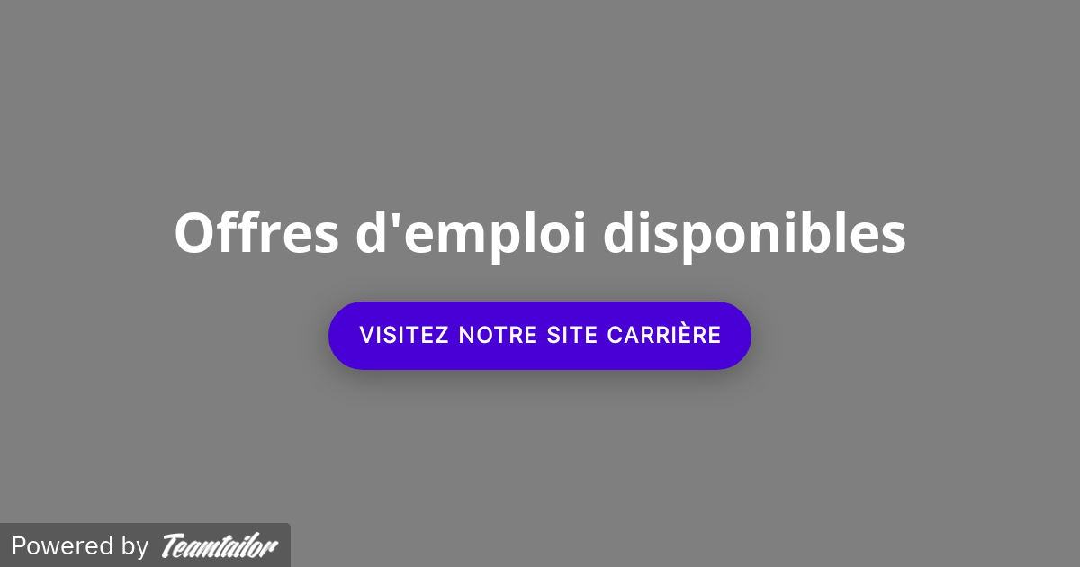 Offres d'emploi disponibles