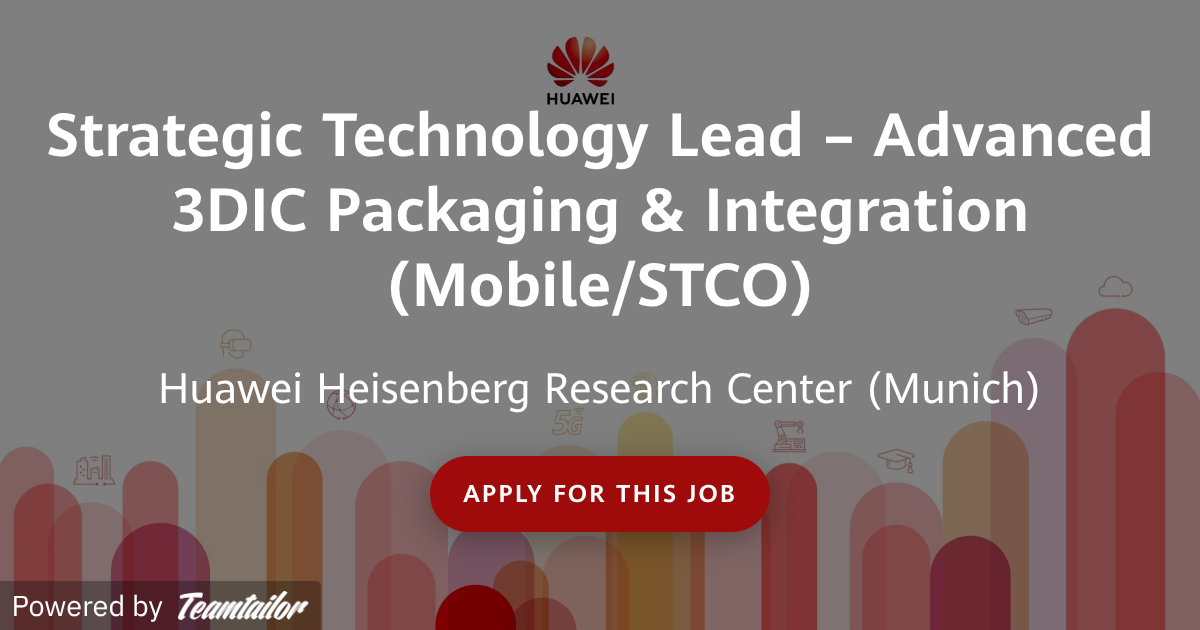 Strategic Technology Lead – Advanced 3DIC Packaging & Integration ...