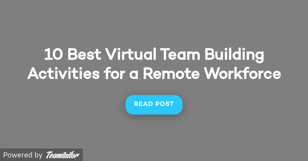 10 Best Virtual Team Building Activities for a Remote Workforce - Posts ...