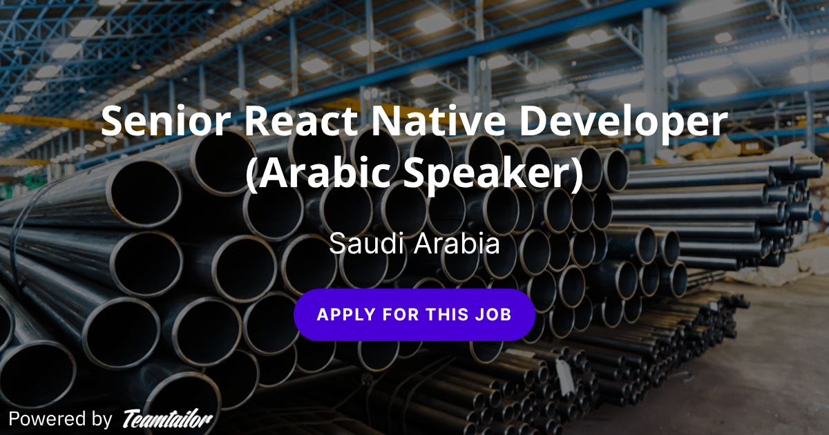 Senior React Native Developer (Arabic Speaker) - Urban Ridge Supplies