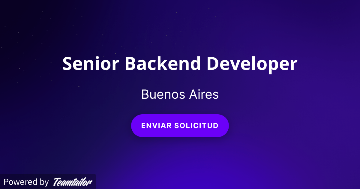 Senior Backend Developer - belo