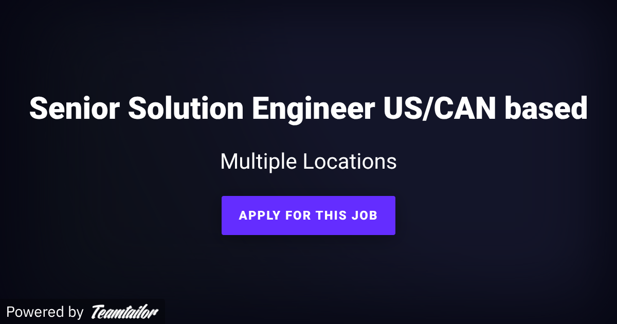 Senior Solution Engineer US/CAN based - Qovery