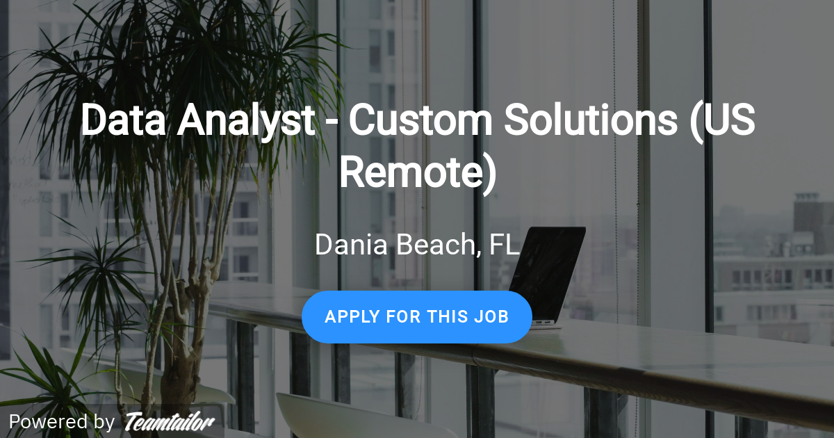 Data Analyst Custom Solutions (US Remote) IntelePeer