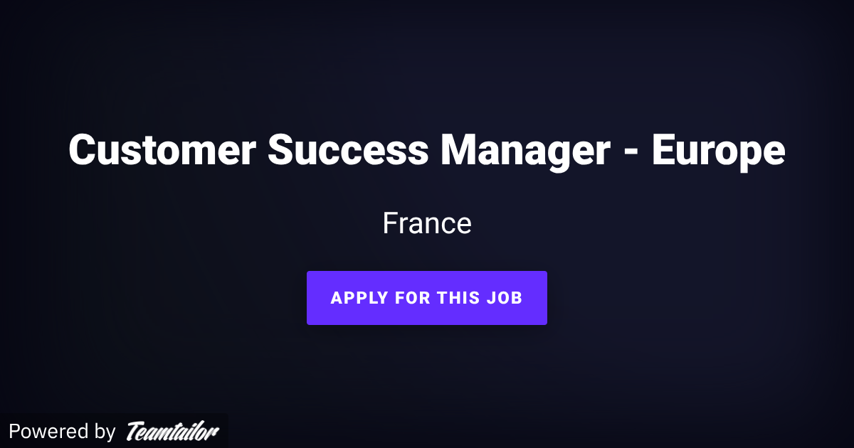 Customer Success Manager - Europe - Qovery