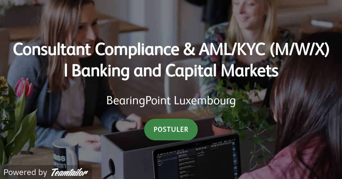 Consultant Compliance & AML/KYC (M/W/X) | Banking and Capital Markets ...