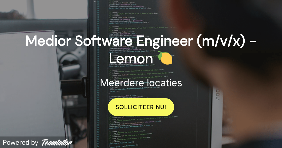 Lemon Software Developer Medior Software Engineer (m/v/x) - Lemon 🍋 - Lemon