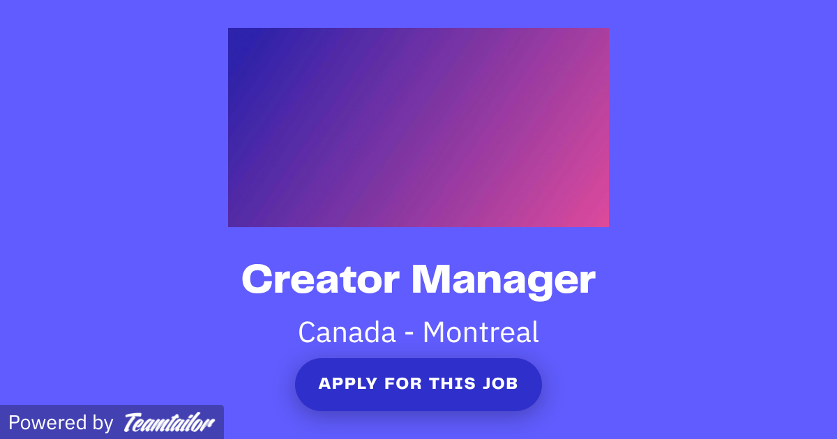 Creator Manager - Acast