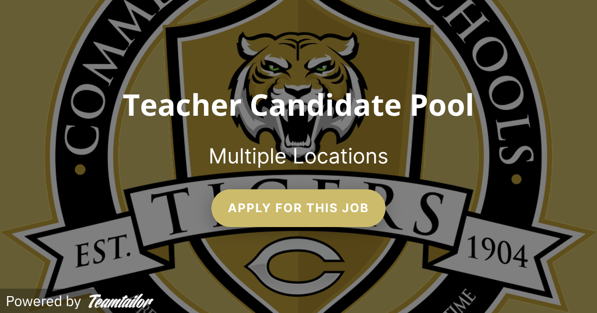Teacher Candidate Pool for 20252026 Commerce City Schools