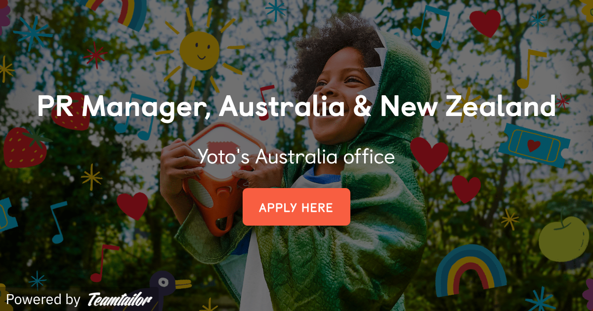 PR Manager, Australia & New Zealand - Yoto