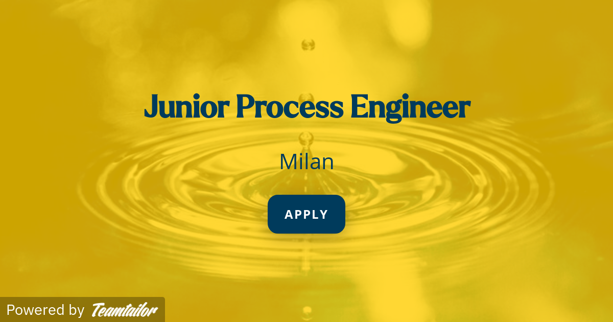 Junior Process Engineer - Saur Europe